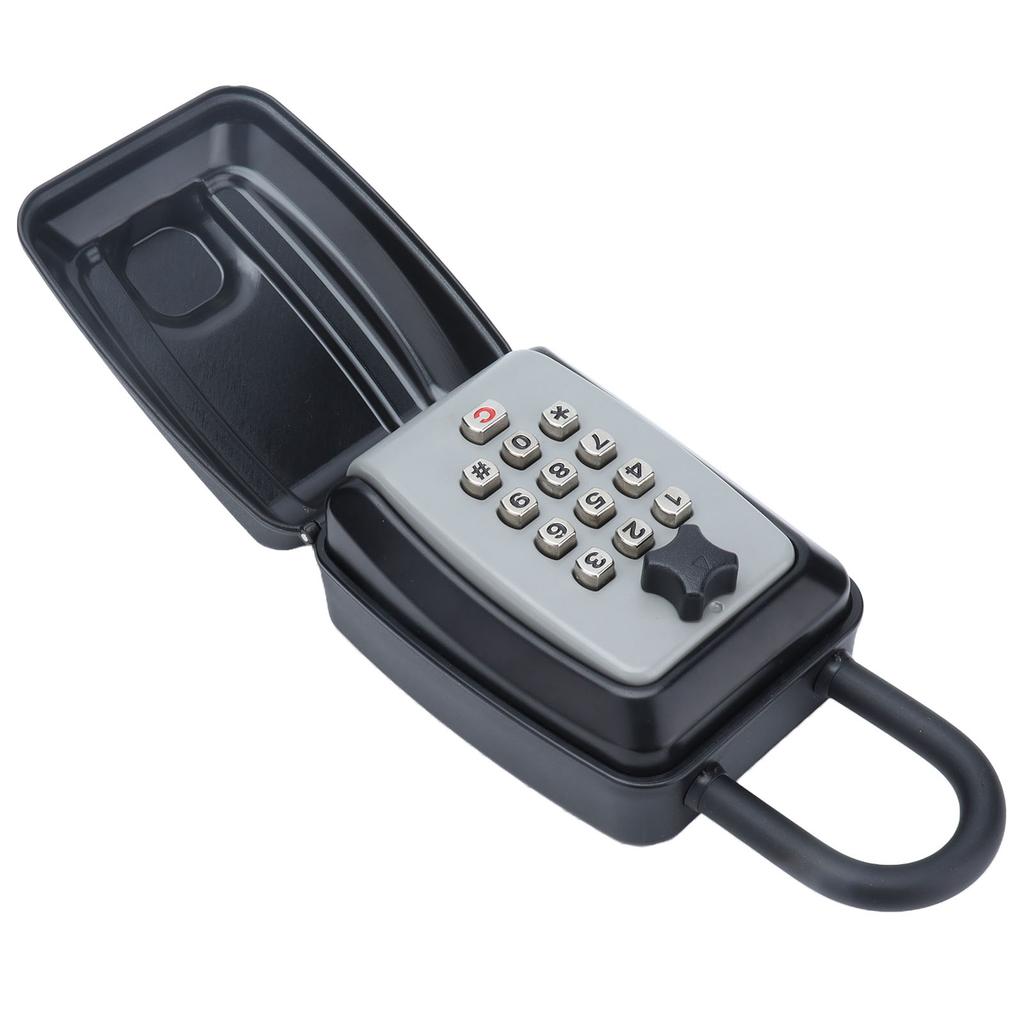 Key Locks Storage Box Large Capacity Safe 4 Digit Combination Wall Mounted Alloy Password Lock