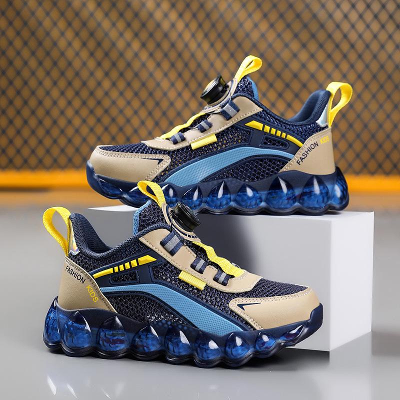 Boys shoes summer 2025 new children's mesh breathable single mesh shoes medium older children's sports dad trendy shoes air cushion