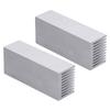 2Pcs Cooling Fins Aluminum Heat Radiator Heatsink Kit for Electronic Chip CPU 100x40x30mm
