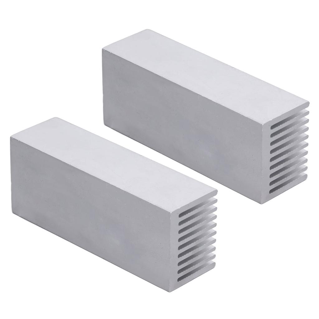 2Pcs Cooling Fins Aluminum Heat Radiator Heatsink Kit for Electronic Chip CPU 100x40x30mm