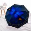 Blue Butterfly Garden Round Rug - Elegant Floral Design for Your Home DecorUmbrella, Portable 3-Fold Compact Umbrella for Men & Women Gift