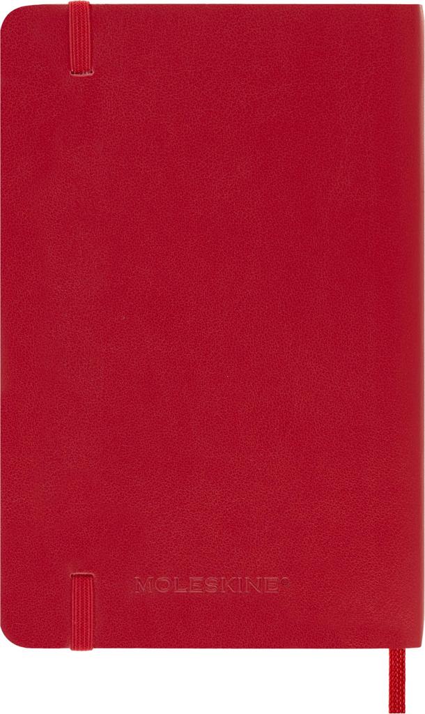 Moleskine 2026 Daily Pocket Size x Soft Scarlet Starting in January Planner, 12-Month Diary, (9cm 14cm), Cover, Red, DSF212DC2Y26,