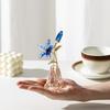 Figurinha de Flor de Lírio de Cristal K9 Presente Pequenos Enfeites Simples Moderno com Vaso Sala de Estar Artesanato Macio Eterno