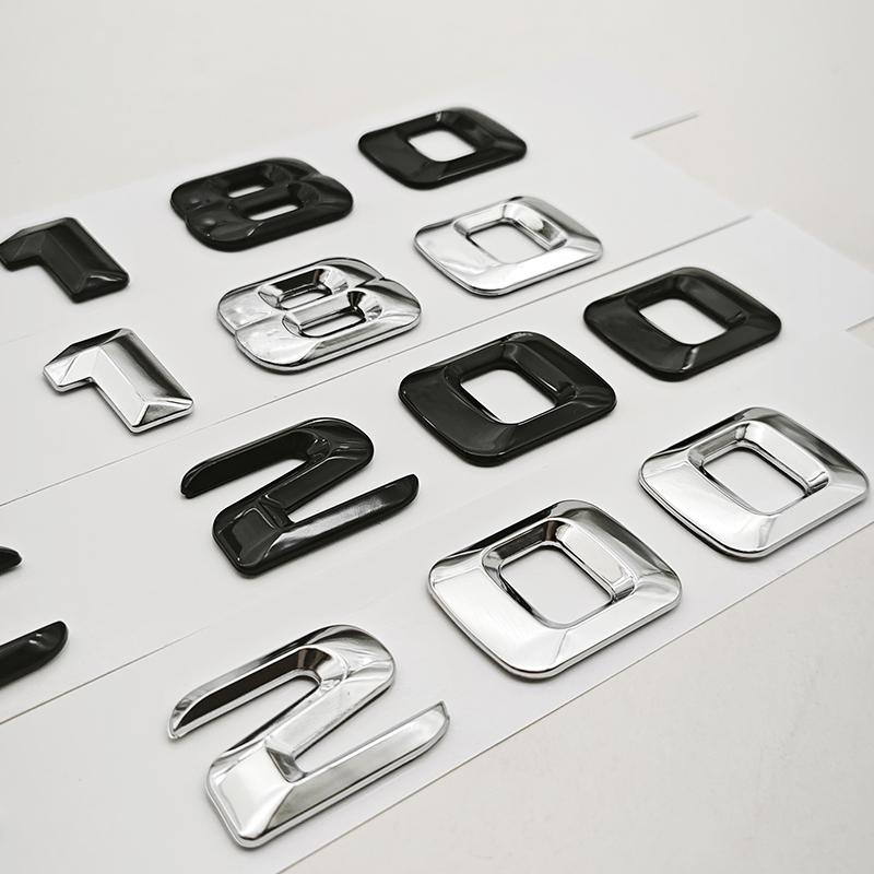 JPA3 3D ABS Car Letters Logo C180 C200 4MATIC Badge Rear Trunk Emblem Decals For Mercedes Benz C Class C180 C200 Tail Accessories