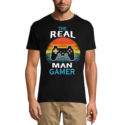 Maglietta da Uomo Real Men Gamer - Maglietta da Gaming per Uomo - Abbigliamento Grafico