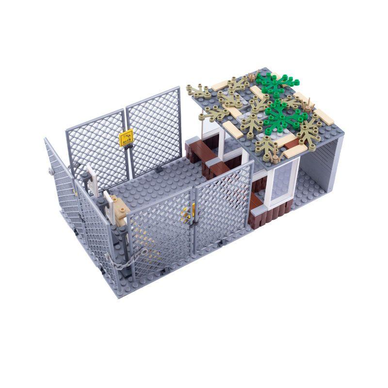 Non-Toxic Moc Military Battlefield Scenery Building Blocks - Tactical Gear Storage/Jail Base/Woodland Scene Diy Bricks Kit For Hobbyists