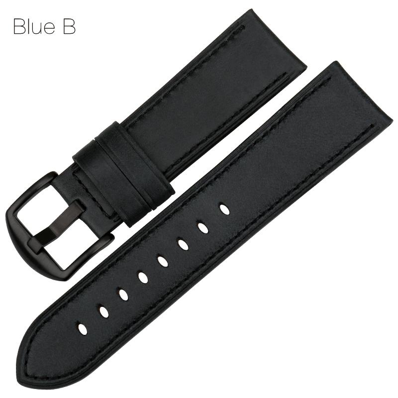 WatchBand Genuine Leather Watchband Watch Accessories Watch Strap 22mm 24mm Bracelet Soft Thin Watch Band Watchband For Fossil