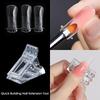 5pcs Nail Tips Clip Quick Building Poly Uv Gel Assistant Tool Diy Manicure Plastic Extension Clamp
