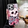 Pink Style Skull Witch Shockproof Phone Case for iPhone 17 Air 16 16E 15 Pro Max 14 Plus 13 Mini 12 Back Cover Anti Fall Fundas