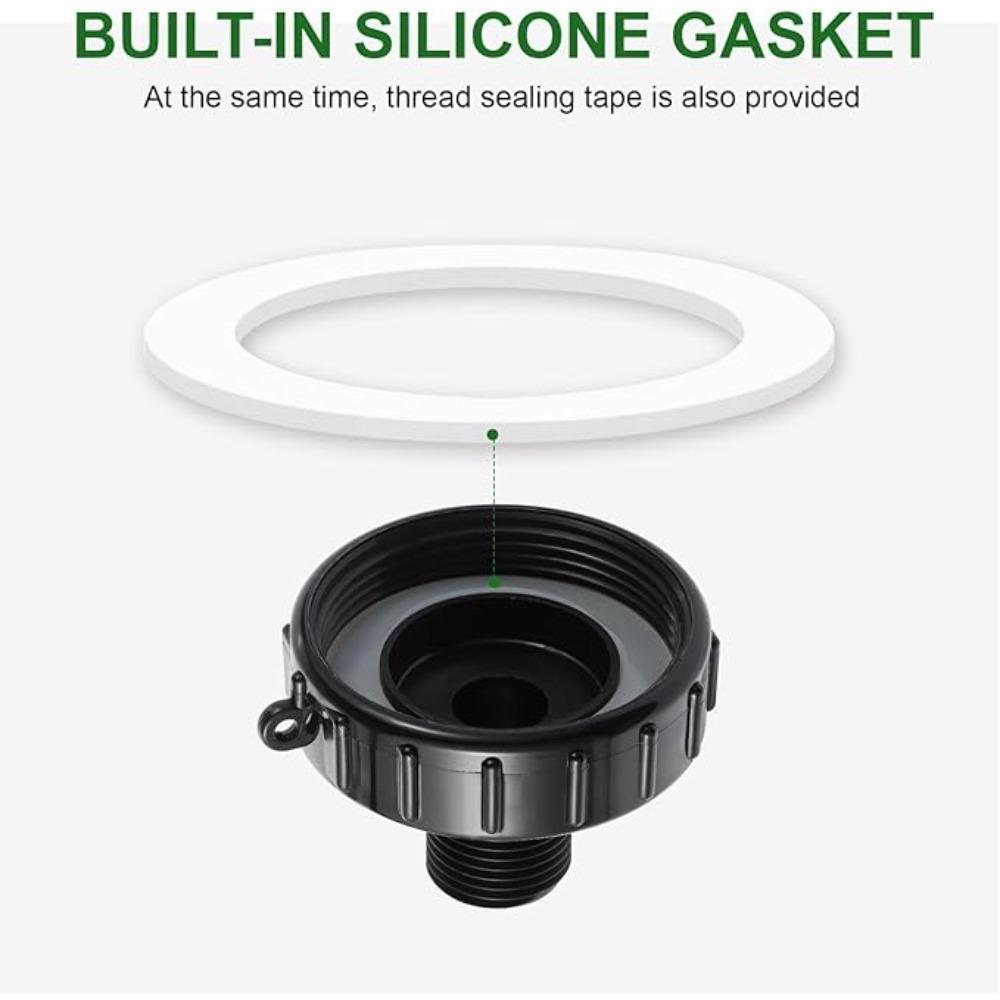 IBC Tank Adapter S60 X 1/2" 3/4' 1" 1.5 2" 63/75/80/100mm Thread Connector Ton Barrel Connect 1000 Liter IBC Tank Fitting