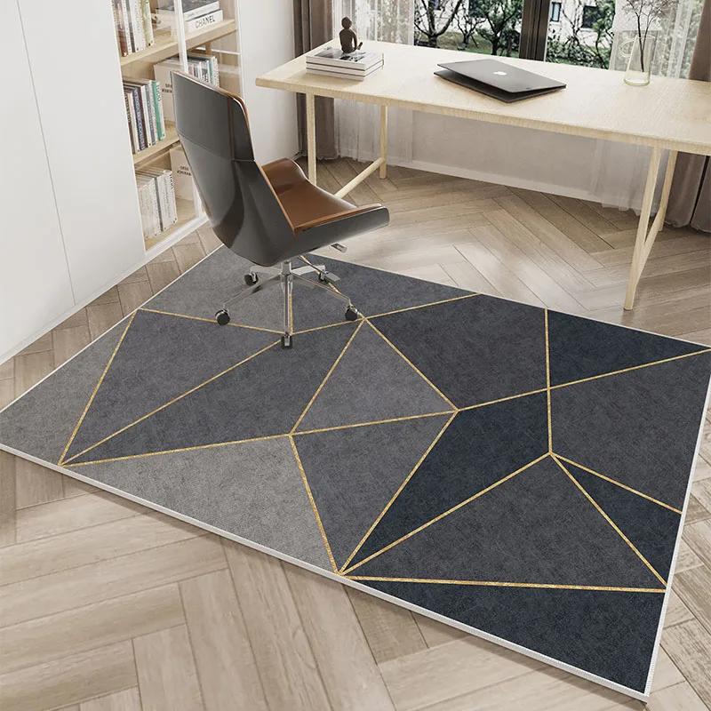 Luxury-Style Geometric Living Room Carpet Anti-Slip And Easy-To-Clean Home Decor For Bedrooms And Study Areas Floor Mat