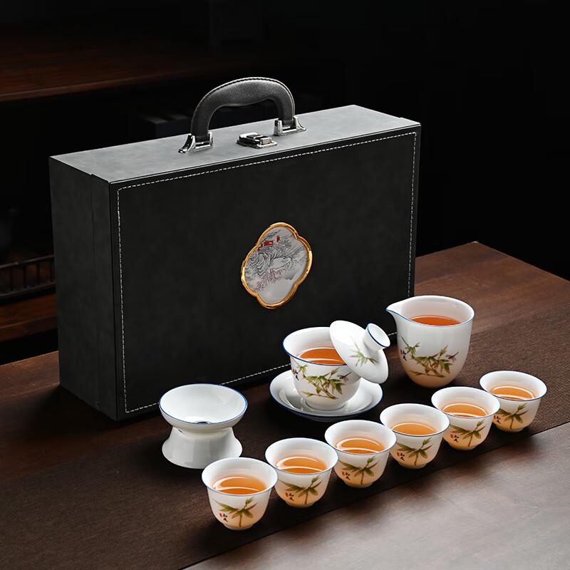 Wo Ding White Porcelain Kung Fu Tea Set