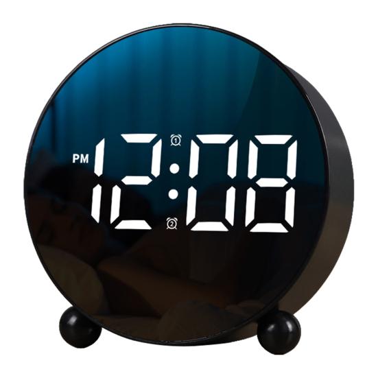 Digital Alarm Clock Large LED Display 3 Levels Brightness Adjustable Silent USB Battery Powered Home