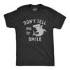 Herren T-Shirt 'Sag mir nicht, ich soll lächeln' Lustiger Hammerhai mit Stirnrunzeln Witz-T-Shirt für