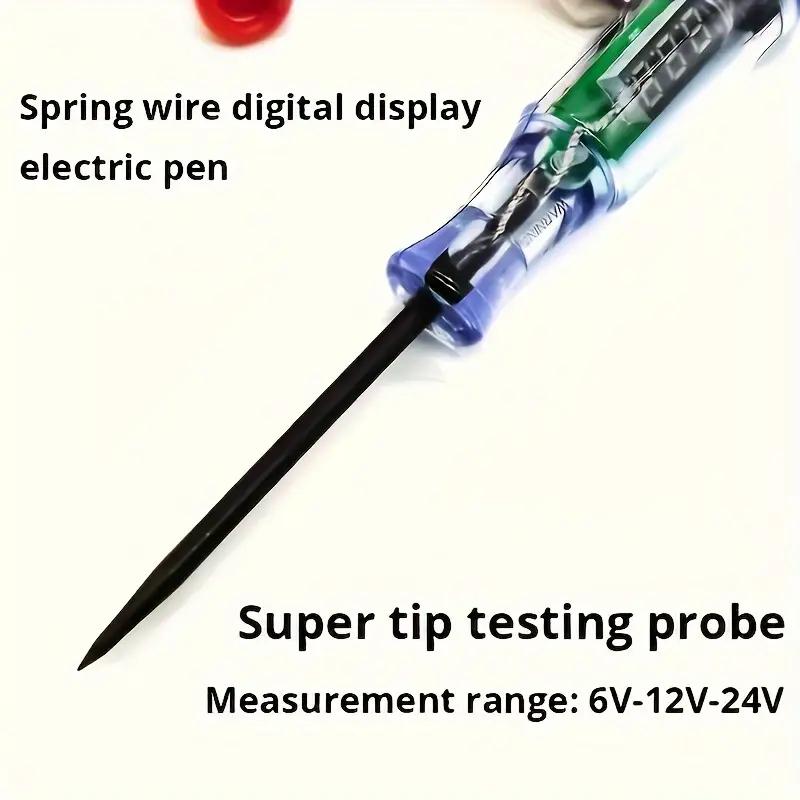 6V 12V 24V DC Auto Lkw Spannung Circuit-Tester Digital Display Lange Sonde Stift Glühbirne Automobil diagnose Werkzeuge Auto Reparatur