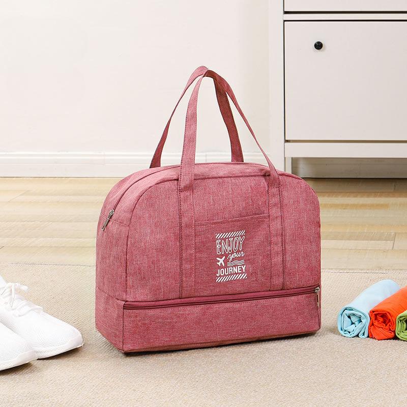 Women's Large Capacity Travel Bag Fitness Yoga Handbag Wet and Dry Wide Shoulder Strap Outdoor Tote Bag