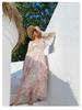 Women's Seaside Holiday Chiffon Printed Spaghetti Strap Long Beach Dress