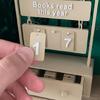 Hanging Book Counter Decorative Piece With Number Trackers And Bookmarks Holder Drawer Book Read This Year Trackers Gift