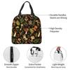 Thanksgiving Mushrooms Harvest Botanical Night Garden Insulated Lunch Bag for Women Office Cooler Thermal Food Box Tote Portable