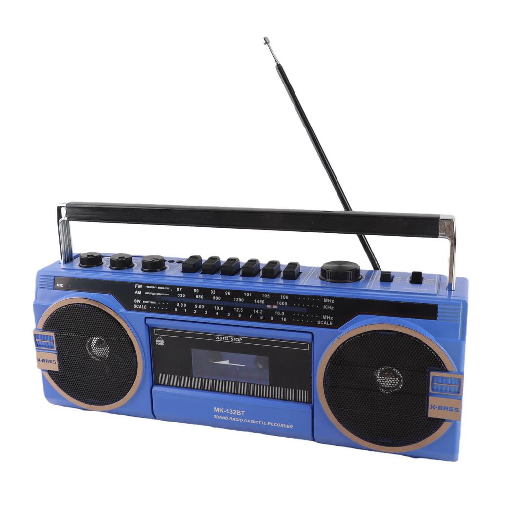 AM FM SW Cassette Player Vintage Great Sound Quality USB Port 3.5mm In Tape Recorder