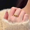 Dainty Gold Plated Bow Rings For Women Friendship Ribbon Knot Ring Aesthetic Bowknot Wedding Bands Jewelry Gift