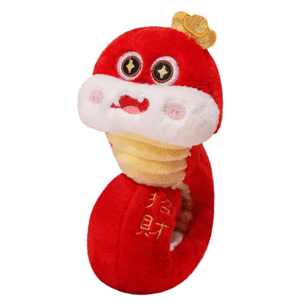 Wrist Style Snake Slap Snap Doll Toy Mascots New Year Plush Hand Ring Christmas Toy