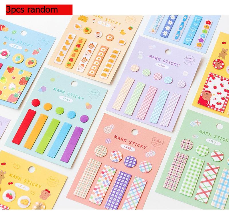 Tags Stickers Cartoon Gift Classification Sticky Notes Hand Ledger Instructions Small Mark Numbers Bookmarks Kawai Supplies