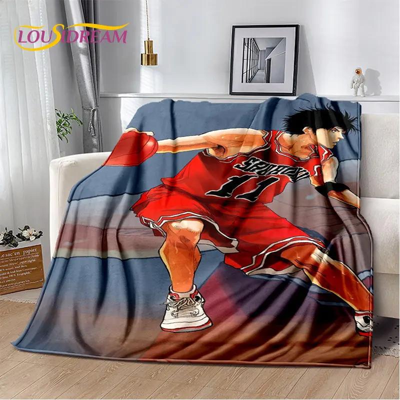 

Мягкое плюшевое одеяло с рисунком аниме Slam Dunk, фланелевое одеяло для гостиной, спальни, кровати, дивана, чехол для пикника Bettdecke 30x40in