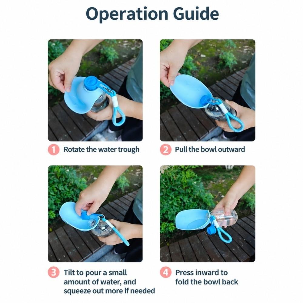 Foldable Dog Drinker Lightweight Pet Water Cup New Dog Water Bottle Outdoor