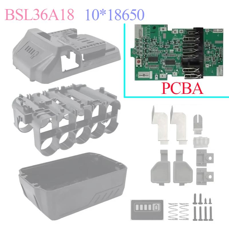 BSL36A18 Battery 10 X 18650 BMS PCBA Charging Protection Board Circuit For Hitachi HIKOKI 36V 18V MultiVolt MV Li-ion Battery