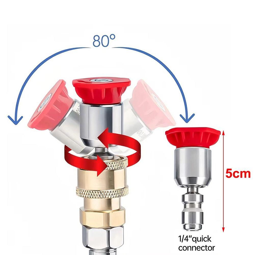 1/4'' Quick Connect High Pressure Washer Tips Stainless Steel Rotary Spray Jet Tip  Patio