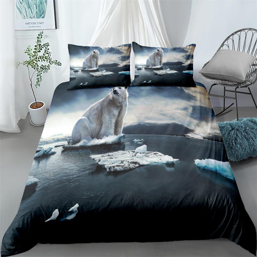 Grizzly Bear 3d  Duvet Cover Set King Queen Double Full Twin Single Size Bed Linen Set