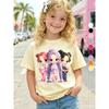 Sommer Kpop Beliebt Cartoon Print Kinder Design Lässig Harajuku Stil Rundhals Kurzarm Oberteil Fans Geschenke Kinderkleidung