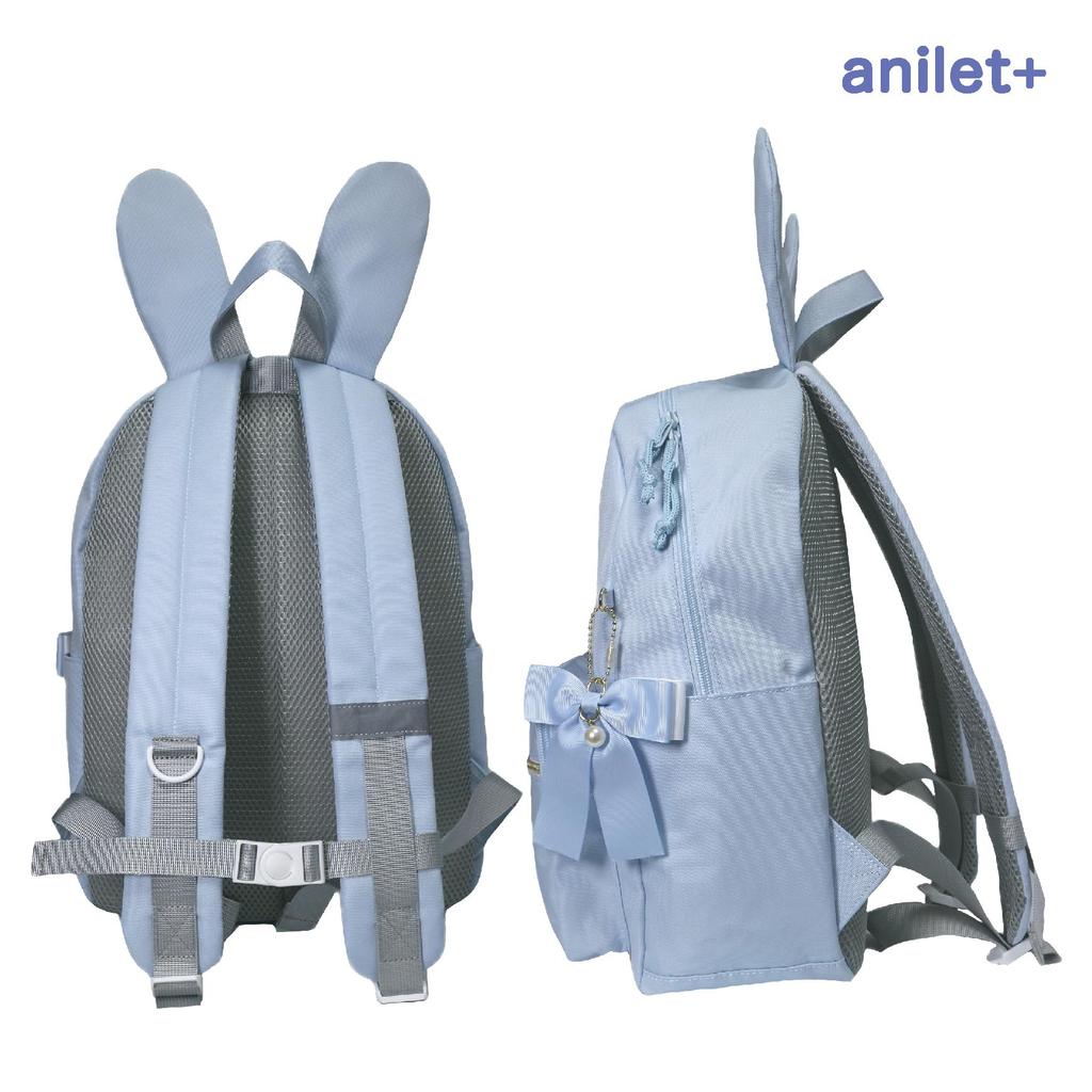 Rabbit Ribbon Backpack for Elementary School Excursion [anilet+] Girls, Students, (Light Blue)