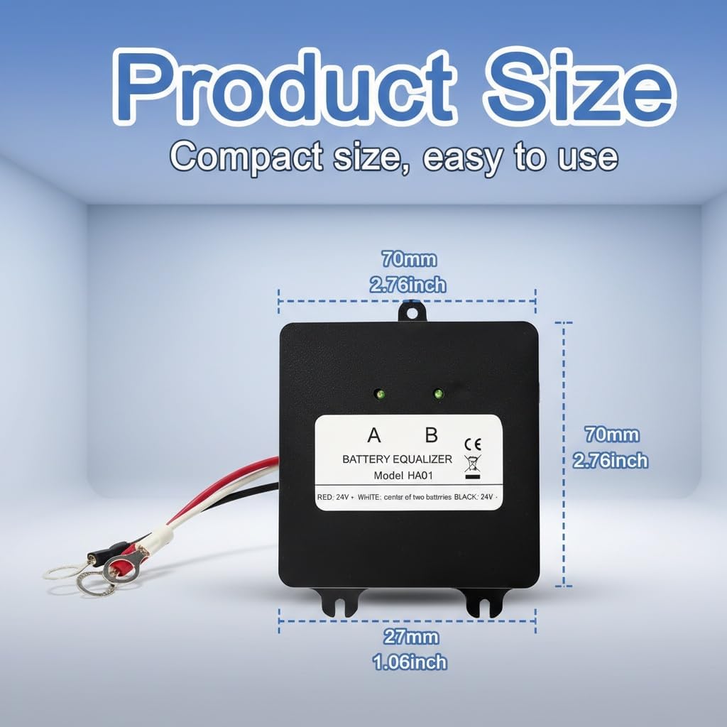 HA01 Battery Equalizer LED Display for N x 12V Batteries Balancer 24V 48 V Voltage Balance Battery Charger Regulators Series Parallel,Optimizing