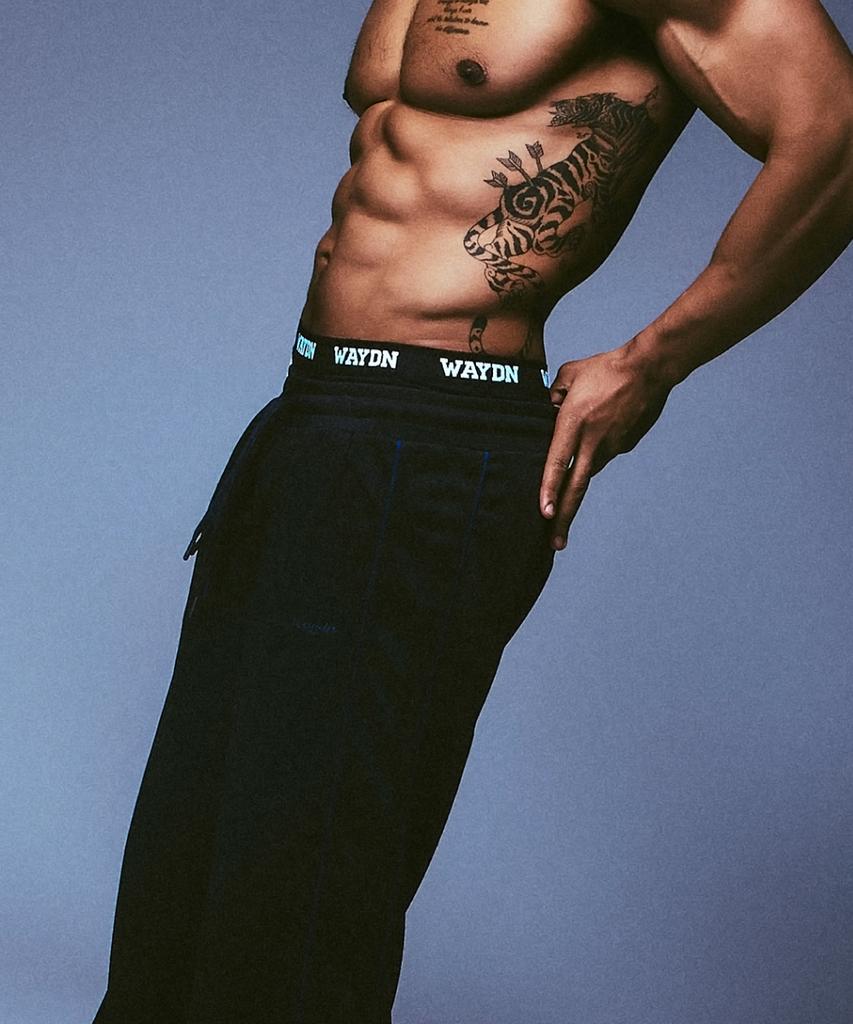 Weideun Heavy Mesh Wide Pants Black
