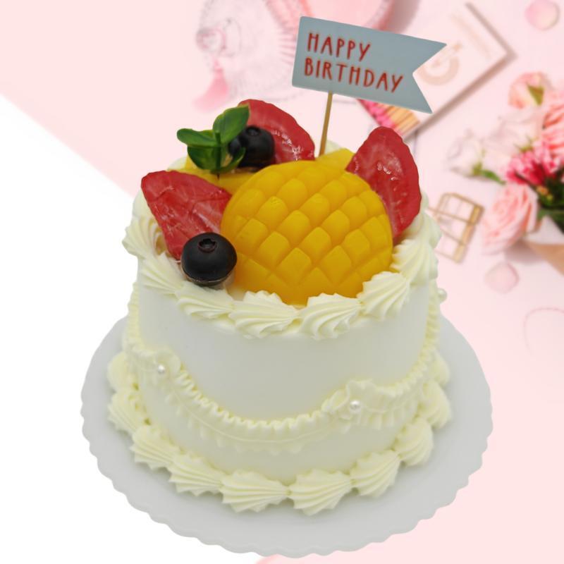 Simulation Cake Model Fake Birthday Cake Sample Cake Shop Showcase Display Decoration Birthday Party Crafts Photography Props