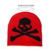 Elastic Windproof Beanies Knitted Hat with Skull Pattern for Adult Keep Ear Warm Hat Cold Weather Skiing Cycling Supply