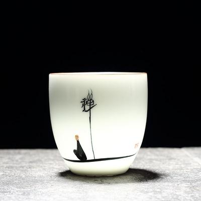 Weiße Porzellan Teetassen 6 Stück / Los Chinesische Traditionelle Teetasse Keramik Fortgeschrittenes Porzellan Teeset Zubehör Trinkgeschirr