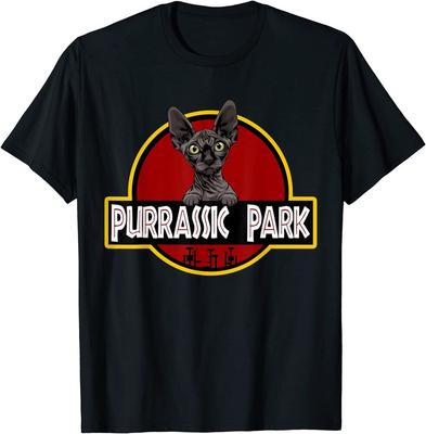 NEU LIMITIERT Schwarze Sphynx Katze Niedlich Lustig Katzenliebhaber Parodie T-Shirt Oberteile T-Shirt