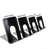 Adjustable Portable Metal Book Stand-Heavy Duty Black Book Holder for Office and Home Display