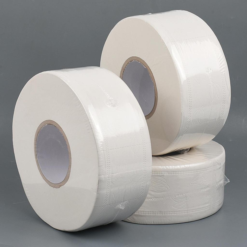 Bulk Pack: 12 Rolls Large Disc Commercial Bathroom Toilet Paper for Hotels