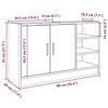VidaXL Armoire d'évier chêne sonoma 90x29x55 cm bois d'ingénierie, armoire de salle de bain, armoire de rangement salle de 848124