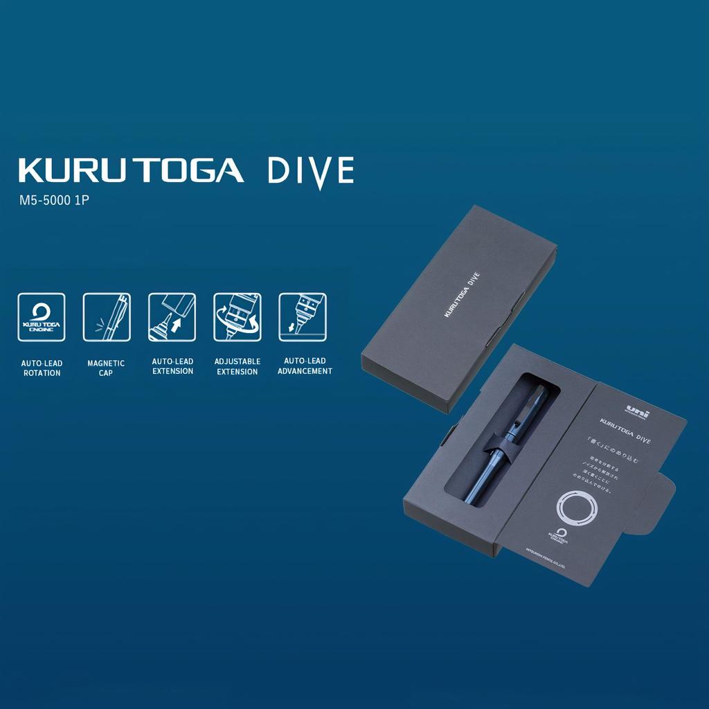 Lápis Mecânico Kuru Toga Dive Abyss Blue, 0,5 mm,