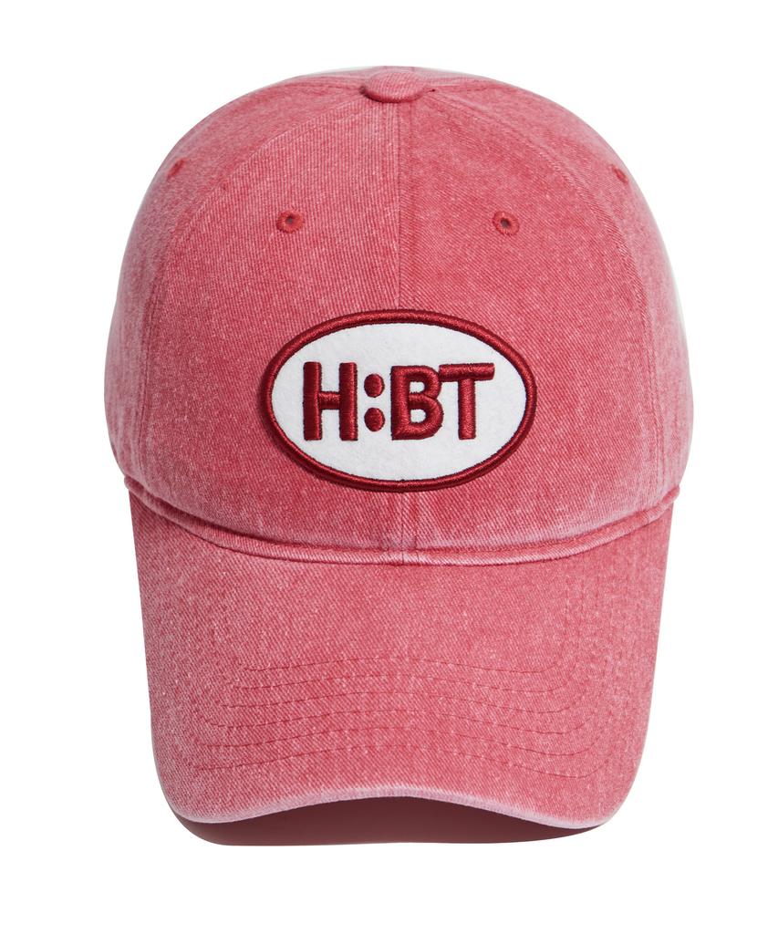 Hebeles Hbt Casual Patch Pigment Washed Ball Cap - Cherry Pink