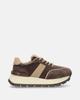 Women' Brown Sneakers with Beige Inserts Women' Brown Sneakers with Beige Inserts 37