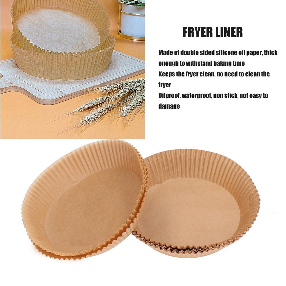 100Pcs Oil Absorbing Fryer Liners High Temperature Tolerant Baking Paper Liners For Cooking