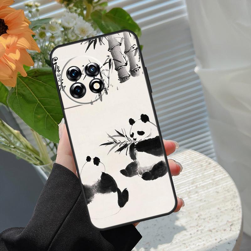 Chinese Bear Panda Case For OnePlus 15 15R 12 12R 13T 13R 13 11 10 10R 10T 8T Nord 5 CE 2 3 4 Lite N20 N30 Cover