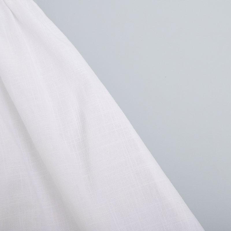 Bílé bavlněné halter šaty s výstřihem do V, sexy odhalená záda, dámské šněrovací A-line šaty, top v pase, velká sukně, módní plážové šaty na dovolenou, léto nové