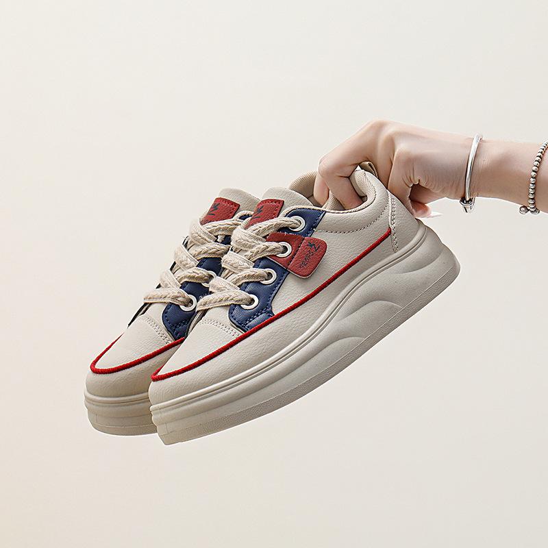 Autumn New Ins Breathable White Shoes Women's Low-Top Casual Board Shoes Platform Platform Shoes